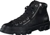 A black leather high-top boot with laces and a side zipper, shown against a white background. Voir les images du produit