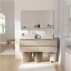 SORRENTO Doppelwaschtisch 120cm hängend - Holzoptik Produktbild-Vorschau 1