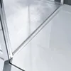 Close-up view of a modern shower cabin's base and glass door frame. Produktbild-Vorschau