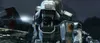 A close-up of a menacing-looking robot with sharp teeth, set against a dark, industrial background. Produktbild-Vorschau