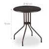 relaxdays záhradný stôl hnedý okrúhly 74,0 cm Náhľad obrázku produktu 4