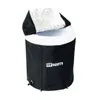 A black insulated tub with a silver interior lining and a white rim, sitting on a white background. Produktbild-Vorschau