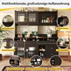 Flieks Küche Hochschränke Küchenbuffet mit Glastür, Produktbild-Vorschau 5