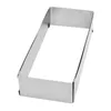 A rectangular stainless steel baking ring on a white background. Produktbild-Vorschau