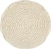 Makramee Sitzpuff Handgefertigt 45 x 30 cm Baumwolle Produktbild-Vorschau 2