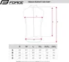 A size chart for a Force brand cycling vest, showing measurements for different sizes. Náhľad obrázku produktu