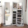 COSTWAY Armoire à bijoux avec LED, armoire à glace avec Voir les images du produit 8