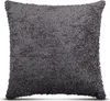 Dekokissen 60x60 cm Anthrazit, Chenille Kissenhülle mit Produktbild-Vorschau 1
