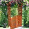 Arco di rose in legno con porta Pergola ad arco traliccio Anteprima dell’immagine prodotto 7