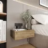 KOMTO Wandregal mit Schublade Honing Eiche - Nachttisch Produktbild-Vorschau 3