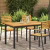Plateau de table vidaXL, acacia massif huilé naturel, 120 x Voir les images du produit 2