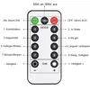 A diagram of a remote control for string lights, showing button labels and functions. Produktbild-Vorschau