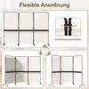 COSTWAY Roomdivider met wielen, inklapbare scheidingswand, Productafbeelding-voorbeeld 5