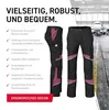 KÜBLER Workwear Damenhose Schwarz/Pink – Produktbild 5 Produktbild-Vorschau