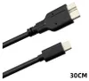 30cm USB 3.1 Typ C auf USB 3.0 micro B Stecker USB C zu Produktbild-Vorschau 1