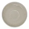 A top-down view of a single beige saucer. Produktbild-Vorschau