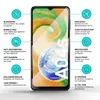 A smartphone screen protector with various features highlighted by icons and text. Produktbild-Vorschau