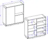 Highboard modern Wohnzimmer ALBANY-83 in Taurus Eiche Nb. Produktbild-Vorschau 5
