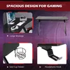 HOMCOM Gaming-Tisch, 120 x 65 x 74,5 cm, ergonomischer Produktbild-Vorschau 4