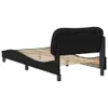 Design Bettgestell mit Kopfteil Schwarz 80x200 cm Produktbild-Vorschau 5