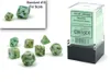 Chessex - Marble - Mini 7-Die Set - Green/Dark Green Produktbild-Vorschau 2