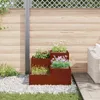 vidaXL Vaso da giardino arrugginito 100 x 100 x 60 cm Anteprima dell’immagine prodotto 3