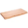 vidaXL Tischplatte Hellbraun 80x40x(2-6) cm Massivholz Produktbild-Vorschau 1