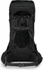 The back view of a black Osprey Aether 65 II L/XL outdoor rucksack. Produktbild-Vorschau