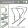 Fahrradanlehnbügel für 4 Fahrräder 140x76x92 cm Stahl Produktbild-Vorschau 4