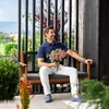 di volio zahradní lavice Teracina 120 cm - černá/šedá Náhled obrázku produktu 3