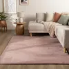 Flycarpets Hochflor Teppich Rosa Wohnzimmer Flauschig Produktbild-Vorschau 1