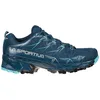 Trailrunning-Schuhe für Damen von La Sportiva; Modell Akyra Woman Gtx in Blau mit strukturiertem Obermaterial und griffiger Sohle. Produktbild-Vorschau