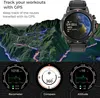 A smartwatch displaying a map of routes on a mountainous terrain, with additional screens showing barometer, compass, and altitude readings. Náhled obrázku produktu