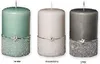 4 Kerzen Stumpen Holy Grau 10 x 6 cm, Weihnachtskerzen, Produktbild-Vorschau 2