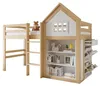 Lit mezzanine pour enfant avec espace de rangement, tiroirs Voir les images du produit 10