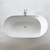 doporro Baignoire îlot Ovale pour Salle de Bain 150cm Blanc Voir les images du produit 5