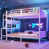 Etagenbett mit RGB LED-Lichterkette, Steckdose, USB, Produktbild-Vorschau 3