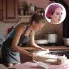 A woman is preparing food in a kitchen, and a small inset image shows a woman wearing a hair net. Produktbild-Vorschau