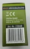 The image shows the side panel of a product box for an LED light. Produktbild-Vorschau