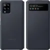 A split image showing the front and back of a dark gray smartphone case with a transparent window on the front. Náhled obrázku produktu