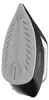 The image shows the sole of a black and silver iron on a white background. Náhled obrázku produktu
