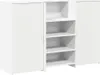 vidaXL Recepční stůl bílý 155x50x103,5 cm materiál na bázi Náhled obrázku produktu 1