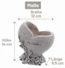 Novaliv Grabschmuck Vase mit Herz "In Liebe" 12x8,5x14 cm Produktbild-Vorschau 2