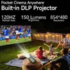 A family is watching a movie projected outdoors at night. Produktbild-Vorschau