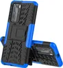 A protective phone case with a kickstand is shown against a white background. Produktbild-Vorschau