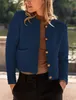 ASKSA Damen Strickjacke Rundhals Cardigan Knopfleiste Produktbild-Vorschau 4