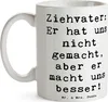 Mr. & Mrs. Panda Keramiktasse Spruch Ziehvater Liebe - Weiß Produktbild-Vorschau 3
