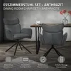 ML-Design Esszimmerstühle drehbar 6er Set Anthrazit Produktbild-Vorschau 2