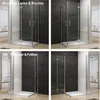 Eckdusche Eckeinstieg mit Falttüren 80x90x195 cm 6mm Nano Produktbild-Vorschau 3