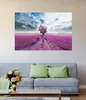 Wallario Poster - Surreales Blumenfeld  lila Blumen auf dem Produktbild-Vorschau 2